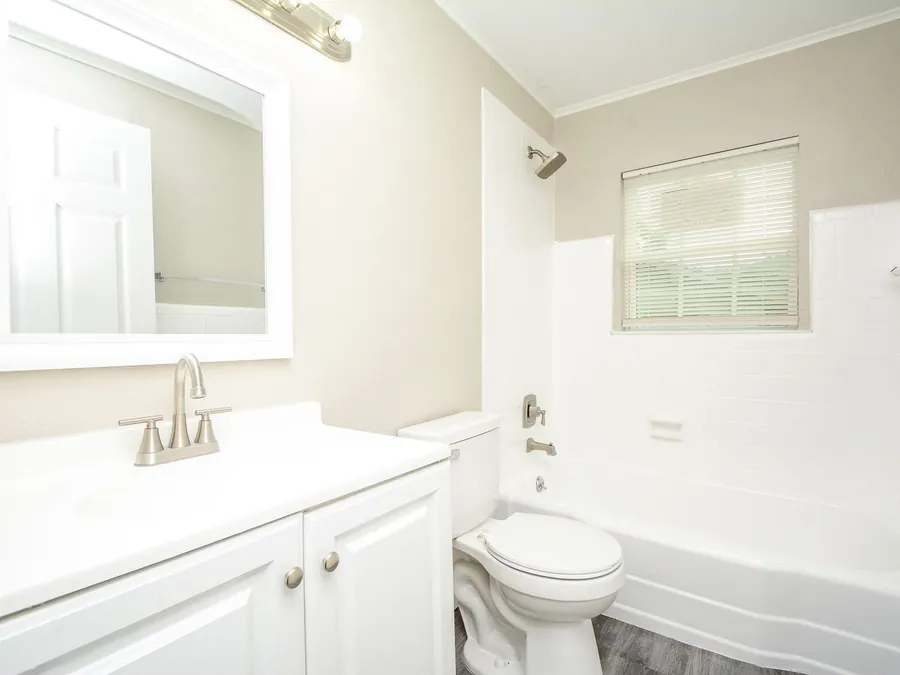 Bathroom cleaned for the next tenant