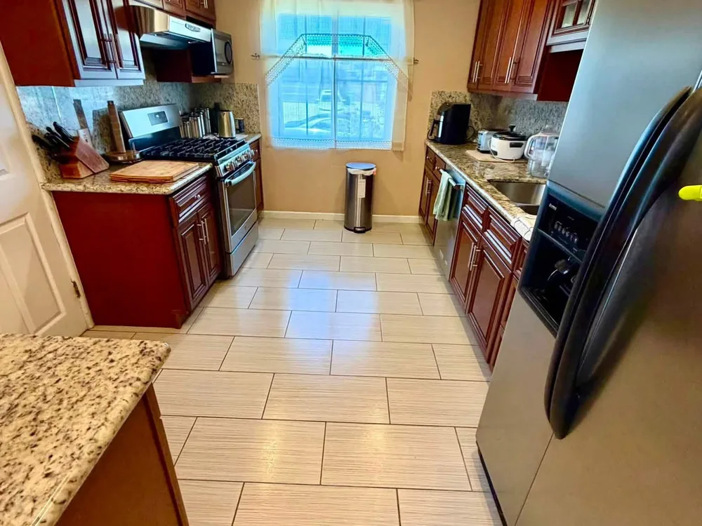 Kitchen floor and cabinets cleaned